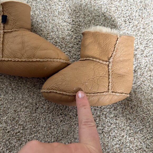 Brown Tan Winter Boots Baby No Brand / Labels Very Warm Soft - Picture 7 of 9